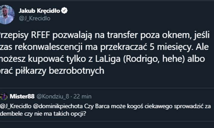 Możliwy DODATKOWY transfer Barcy w przypadku dłuższej przerwy Dembele!